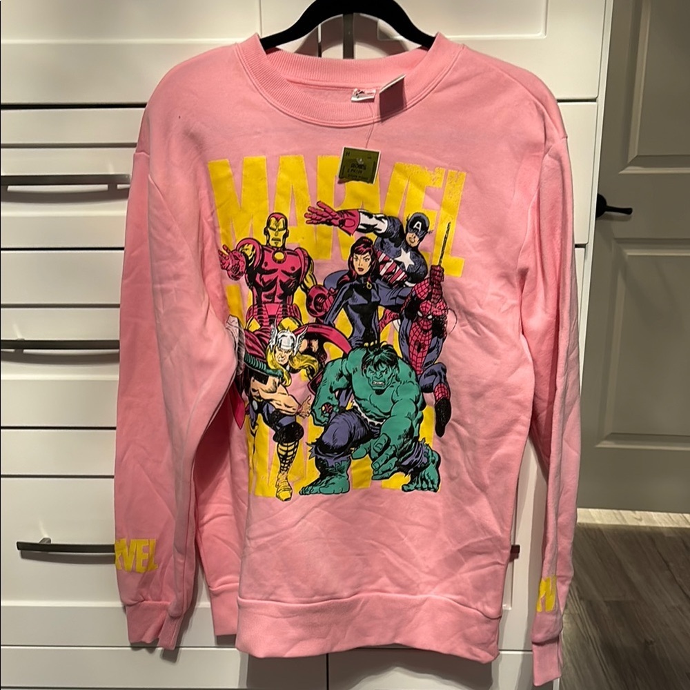Size S Marvel sweater. Bnwt. 24 ptp plus stretch